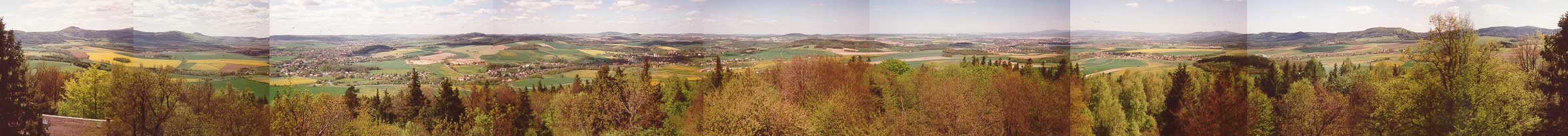 Blick vom Turm des Breiteberges in das Zittauer Becken